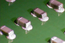 Testing mounting of chip parts